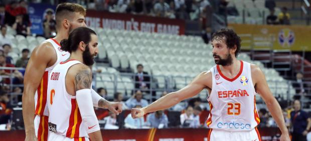 Ricky Rubio, Sergio Llull y Willy Hernangómez