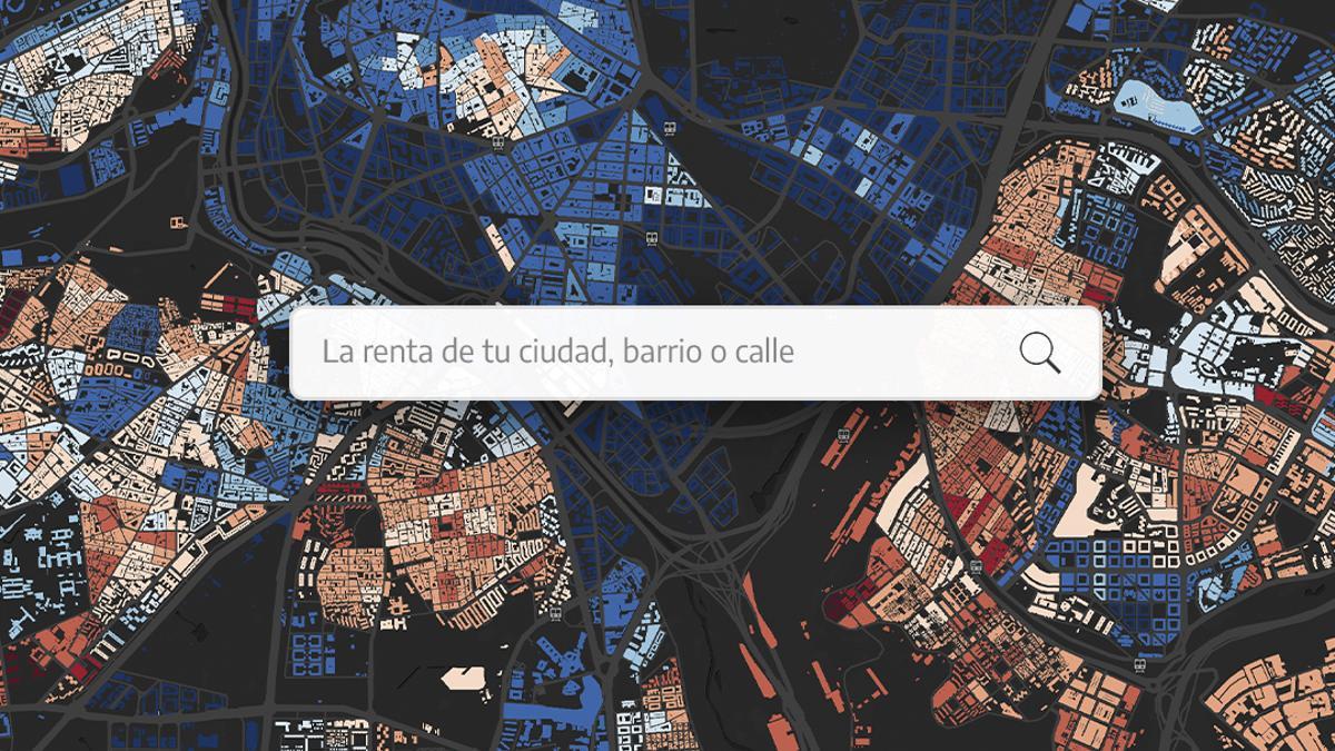 Barrio rico, barrio pobre: el nuevo mapa de la renta en España, calle a calle