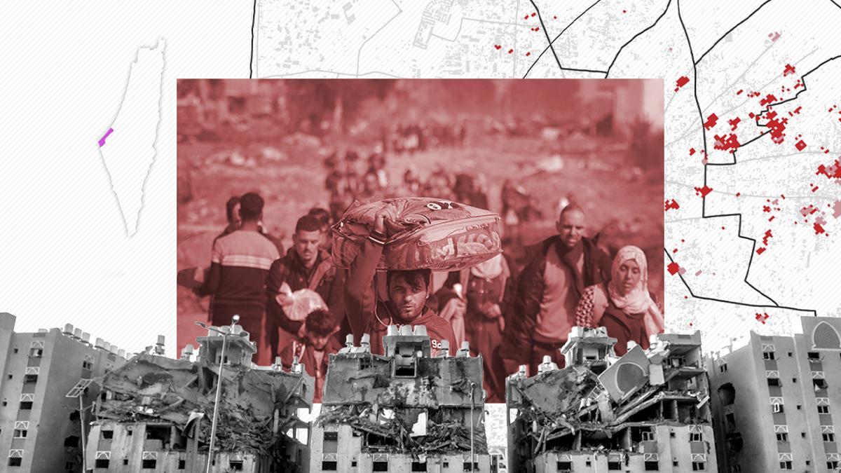 Una bomba israelí por cada 220 habitantes: los mapas de dos meses de masacre en Gaza