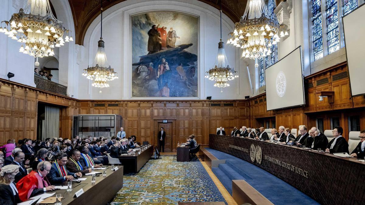 Corte Internacional de Justicia en La Haya, durante la audiencia de la demanda presentada contra Israel por Sudáfrica