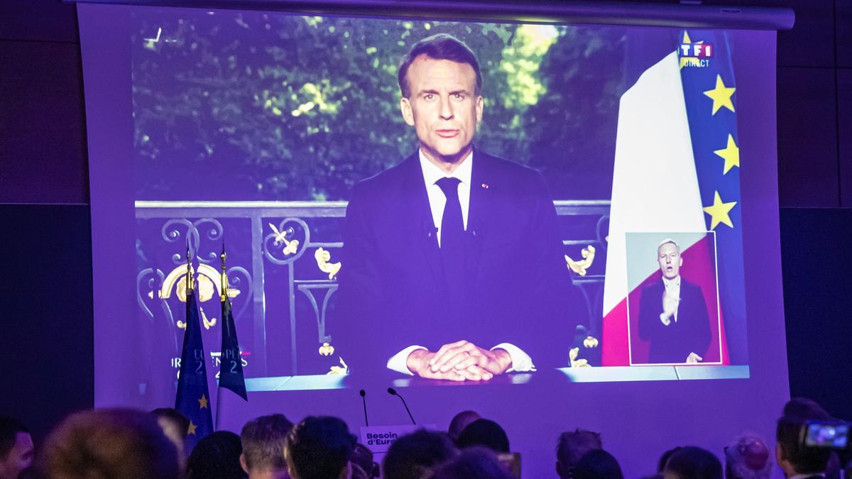 Discurso del presidente francés, Emmanuel Macron, tras los resultados de las Elecciones Europeas.