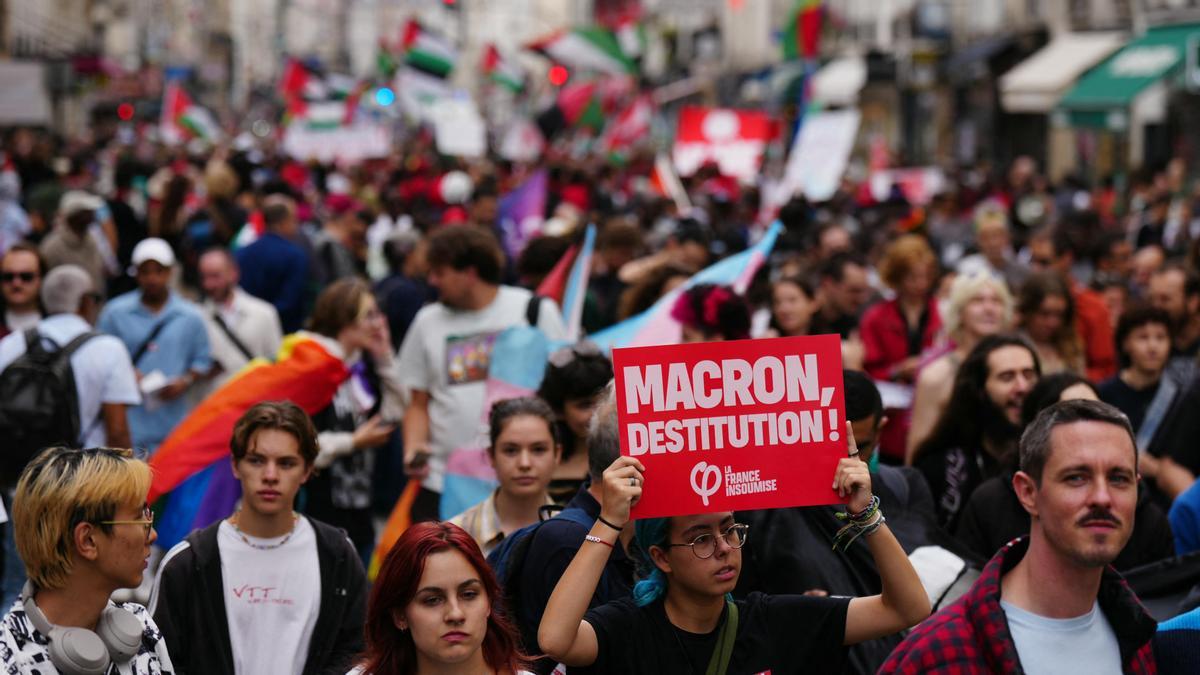 Miles de manifestantes piden la destitución de Macron en una nueva jornada de protestas en Francia