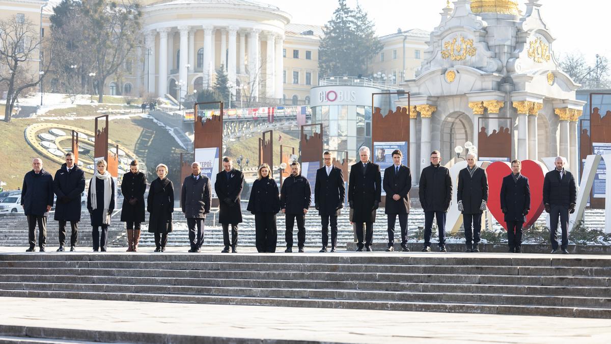 Sánchez y los líderes de la UE llegan a Kiev con ayuda para Ucrania en pleno choque con EEUU