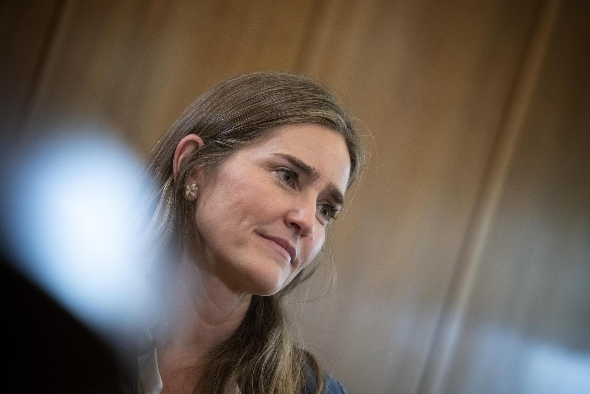 La vicepresidenta Sara Aagesen, durante la entrevista.